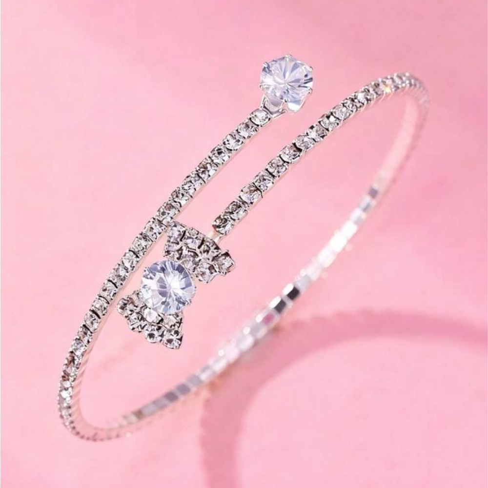 Elegant Silver Crystal Bracelet